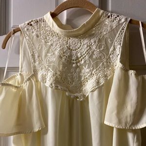 Off the Shoulder ivory blouse
